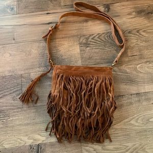 Brown Fringe Crossbody!!